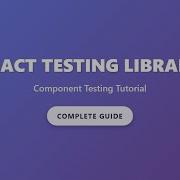 React Testing Library Tutorial For Beginners Easy Component Testing