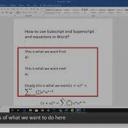 How To Use Subscript And Superscript And Equations In Word