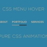 Pure CSS Menu Hover Effect CSS Animation Tutorial