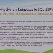 Identifying System Databases In SQL Server Part 3