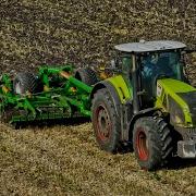Обработка переуплотненной почвы новый AMAZONE Ceus 5000 и трактор CLAAS Axion 950 Обзор