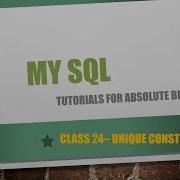 Lesson 24 UNIQUE Constraint In MySQL