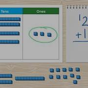 Addition To 50 With Regrouping Base 10 Blocks And Place Value Chart