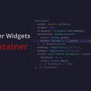 Flutter Tutorial For Beginners Container Widget