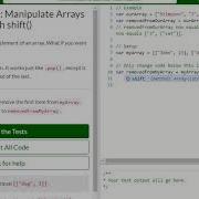 Basic JavaScript Manipulate Arrays With Shift Free Code Camp Dani