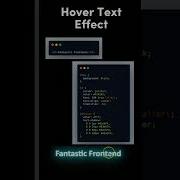 Hover Text Effect With HTML CSS