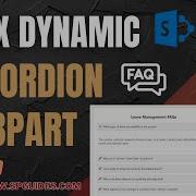 Dynamic Accordion Control Using PnP SPFx Controls React Dynamic Accordion FAQ Builder Webpart