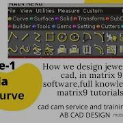 How We Design Jewelry Cad In Matrix 9 Software Episode 1 ব ল Bangla Cad Jewellery