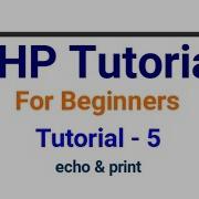 PHP Tutorial In Hindi Part 5 Echo Print Statements PHP Tutorial For Beginners