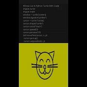 Draw Cat In Python With Code Cat Face Code Awesome Python Turtle Codes Python Logo Catpython