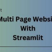 Create Multi Page Web App Using Streamlit Python