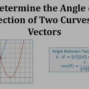 Determine The Angle Of Intersection Of Two Functions Using Vectors Linear And Quadratic