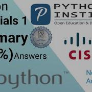 PYTHON Essential Part 1 Summary Test Answer PE1 Summary Test Answer Cisco