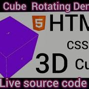 How To Create HTML CSS 3D Cube Animation Live Demo And Source Code No Talk Basic Code