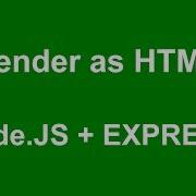 Express Js How To Render Output As HTML With Express In Node Js