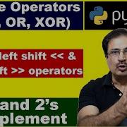 Twos Complement 8 Bits Python Bitwise And Python Left Shift Python Right Shift Bitwise