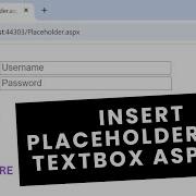 How To Add Placeholder Or Watermark In A Textbox ASP NET
