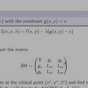 Lagrange Multipliers Local Max And Min Constrained Optimization