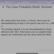 8 5 Linear Probability Model And Heteroskedasticity