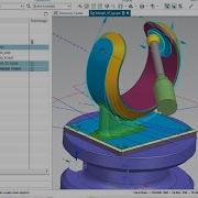NX Cam Multi Axis Variable Contour Variable Guiding Curves Variable Streamline Bài73