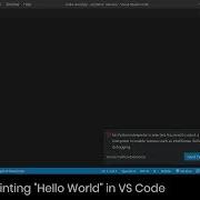 Python Print Hello World In VSCode