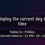 Display Current Day And Time Using JavaScript