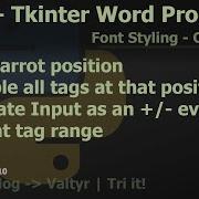 Demo Python Tkinter Text Widget Font Styling 2