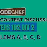 Codechef Starters 102 Video Solutions A To D By Ankti Ghildiyal TLE Eliminators