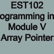 Pointer To An Array Module 5 Part 1b KTU EST 102 Programming In C
