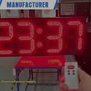 PUUSLED Outdoor Digital Clock Waterproof LED Timing Sign Countdown Timer With RF Remote Controller