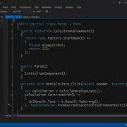 Использование Async и Await взгляд на Async Await в действии в приложении WinForms C Част