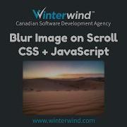 Blur Image On Scroll With CSS And JavaScript