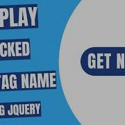 Display Clicked HTML Tag Name Using JQuery