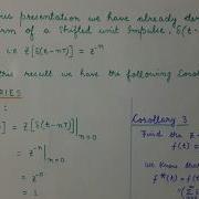 Z Transform Of Unit Impulse Train Unit Impulse Function And Shifted Unit Impulse