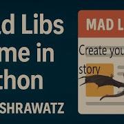 Mad Libs Generator In Python Python Beginner Projects GANESHRAWATZ Pythonprojects Madlibs