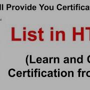 9 Lists In HTMl Ordered And Unordered List In Html By Cyber Warriors