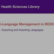 Multi Language Management In REDCap Part 4 Exporting And Importing Languages Between Projects