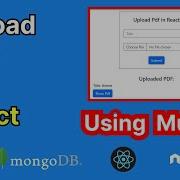 How To Upload PDF Files In React Js Node Js Mongo Db Using Multer Upload Files With Multer Node Js