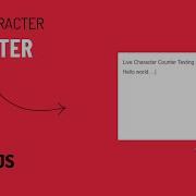 Live Character Count HTML CSS JavaScript
