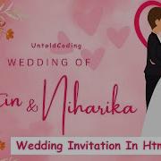 Beautiful Wedding Invitations Using HTML And CSS Wedding Invitations By Untoldcoding