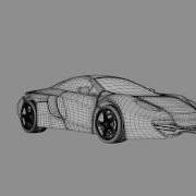 Mclaren MP4 12C Curve Mode Wireframe