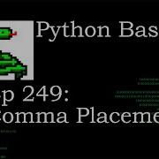 Python Basics Comma Separation With A String