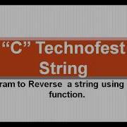 C Program To Reverse A String Using Strrev Function By C Technofest