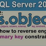 Part 2 How To Reverse Engineer The Primary Key From Your SQL Server Database Sys Key Constaints