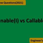 Runnable I Vs Callable I Java Interview Question 2021