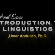 FINAL EXAM INTRODUCTION TO LINGUISTICS MORPHOLOGY