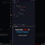 Guess The OUTPUT Of Python Program Shorts Python Programming Coding Pythonprogramming