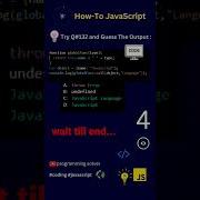 How To Code JavaScript Q 132 Try Solve Guess The Output Shorts Coding Programming Javascript