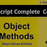 Object Methods Keys Values Entries 40 Js Tutorial In Pashto