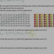 7 1 Experiments Sample Spaces And Events Example 4